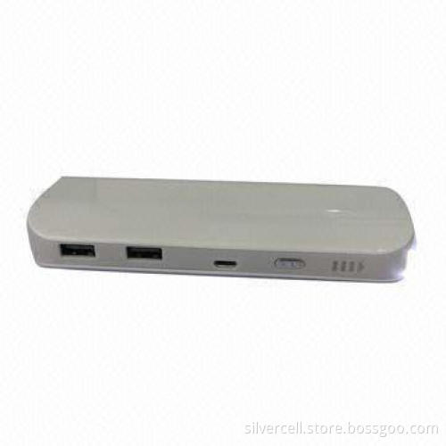 Portable Power Bank for Mobile Phones, with CE Mark and 10,400mAh Capacity